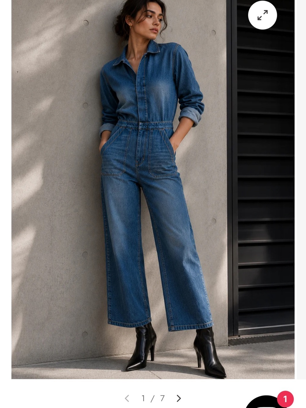 NoEnd Los Angeles Yanni Denim Jumpsuit Size XS Made in USA